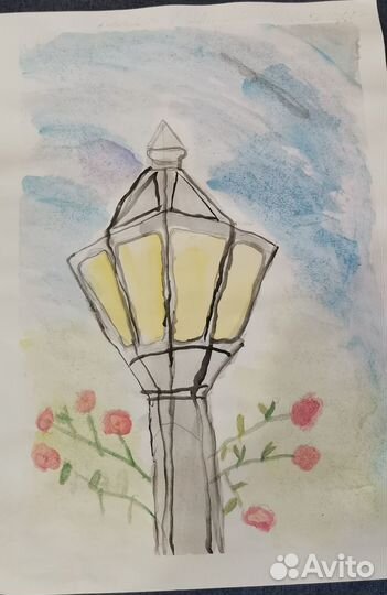 Рисунки акварель и гуашь