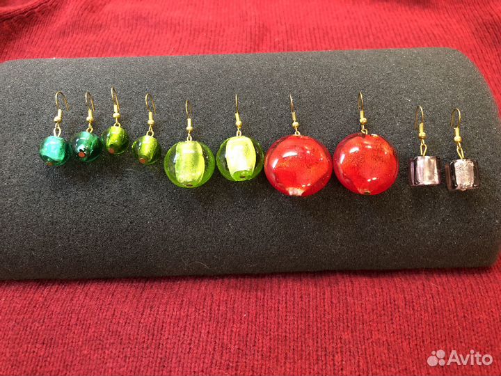 Серьги из муранского стекла
