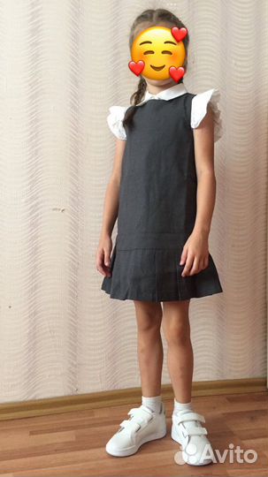 Платье сарафан школьный для девочки h&m