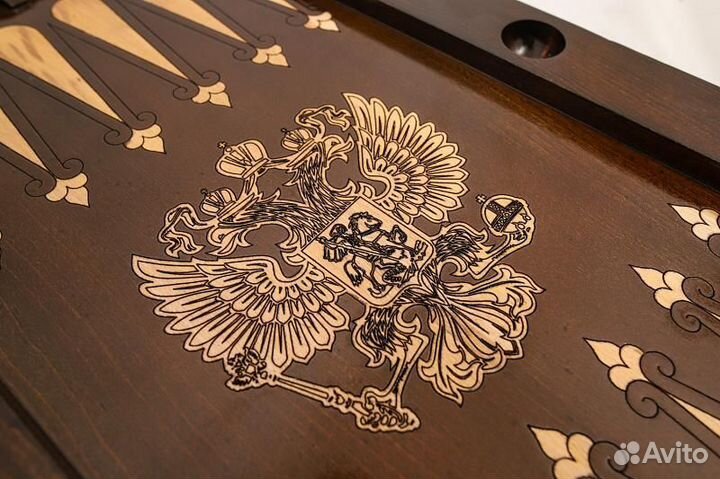 Нарды и шашки резные Великая держава 61 х 61 см бук Армения 62550