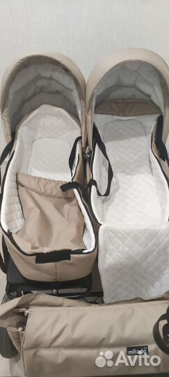 Коляска для двойни 3 в 1 микадо