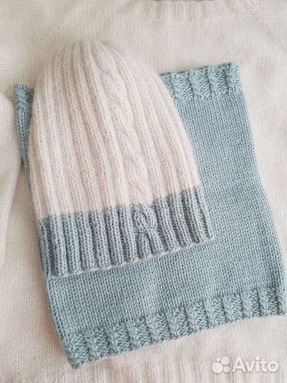 Шапка весна -осень, варежки