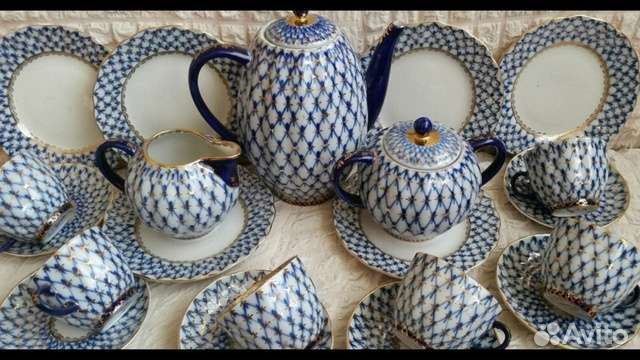 Сервиз кофейный Кобальтовая сетка лфз 21 предмет