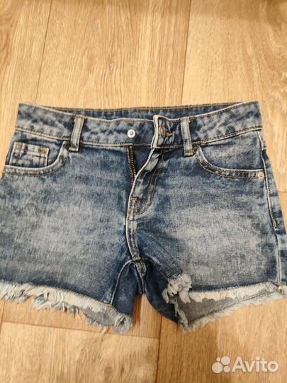 Фирменные джинсовые шорты р.122-128 (3 пары)