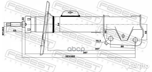 Амортизатор ford explorer 2011/2013- пер.прав