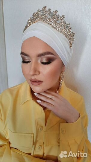 Макияж оформление платка на никах