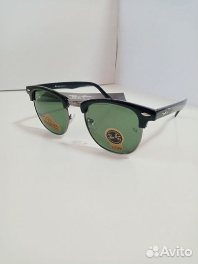 Очки Ray-Ban clubmaster зелёные стекло