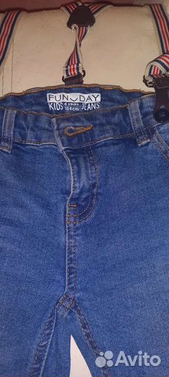 Джинсовый костюм на мальчика 100 -104р