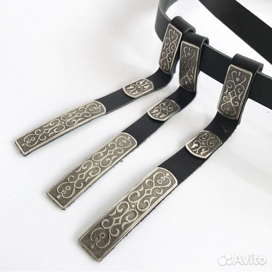 Ремень кавказский в серебряном и золотом цвете
