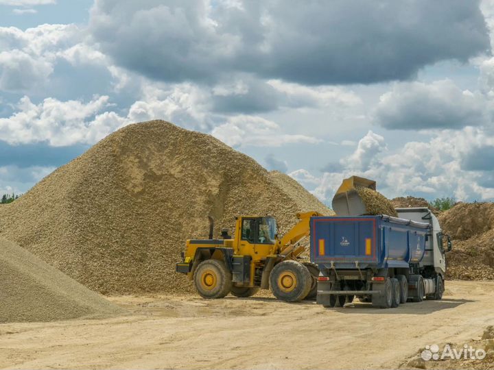 Песок \ Щебень намывной с доставкой от трех кубов