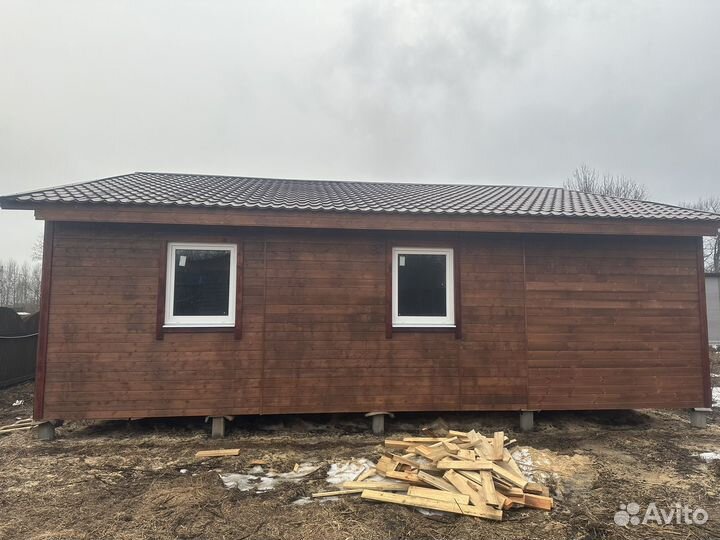 Каркасный дом 10х10 с террасой под ключ