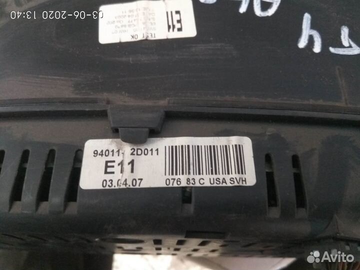 Панель приборов на Хендай Элантра 2005 года