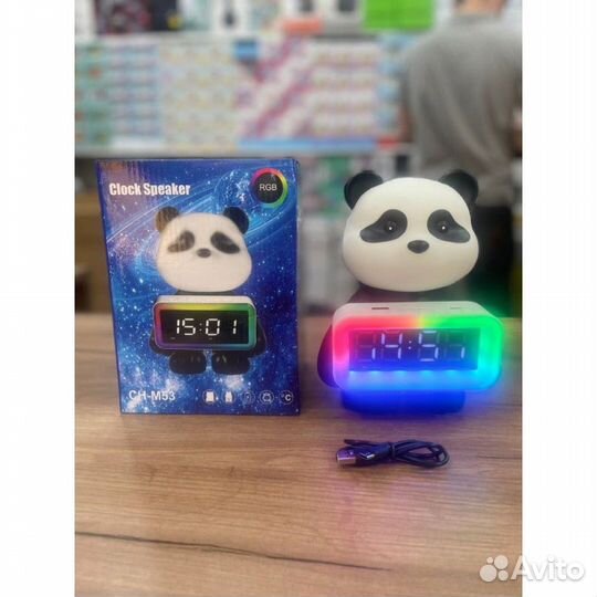 Детский будильник-ночник Мишка