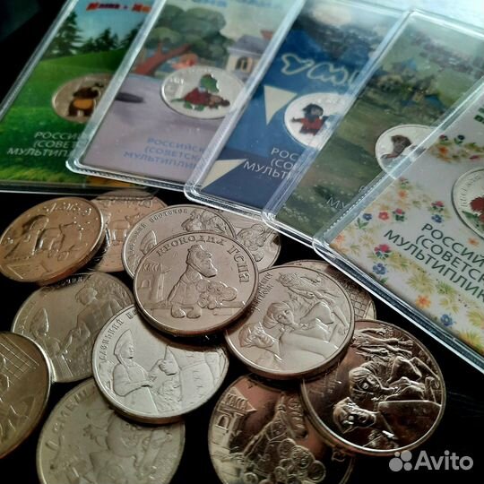 25 рублей. Мультики. В наличии простые/цветные
