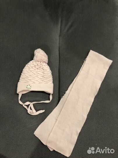 Комплект шапка и шарф для девочки