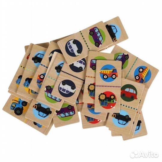 Домино синий трактор