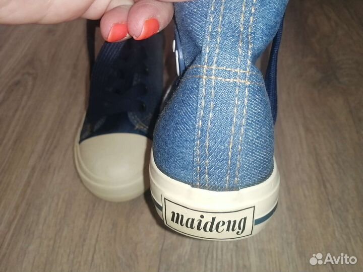 Кеды джинсовые