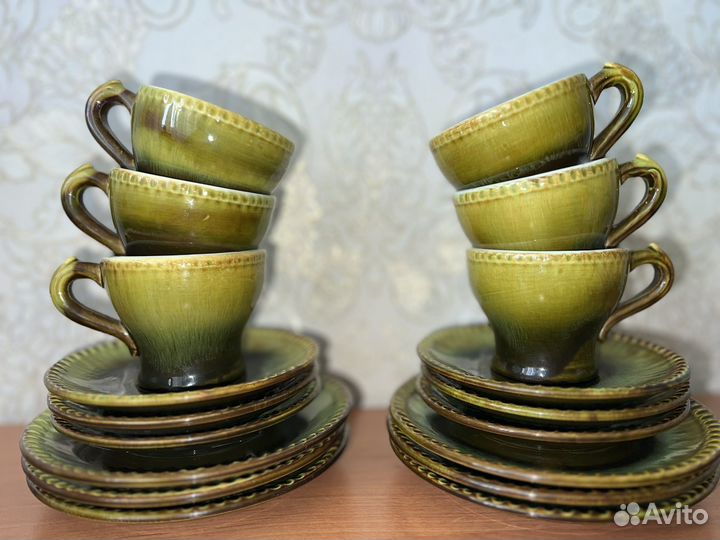 Кофейный сервис СССР 6 чашек 6 блюдц