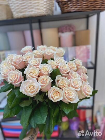 Роз крупная, букет красных белых, цветы казань