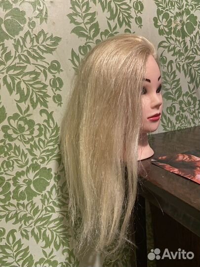 Голова манекен с натуральными волосами