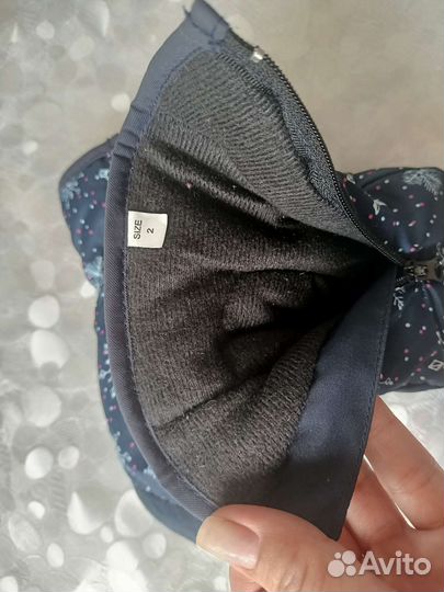 Новые Варежки демисезонная синие 2 размер