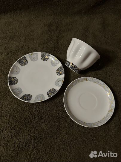 Коллекционная большая чайная тройка лфз