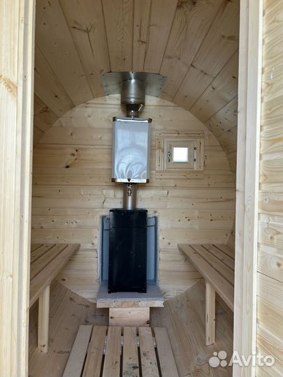 Баня бочка на колесах в аренду