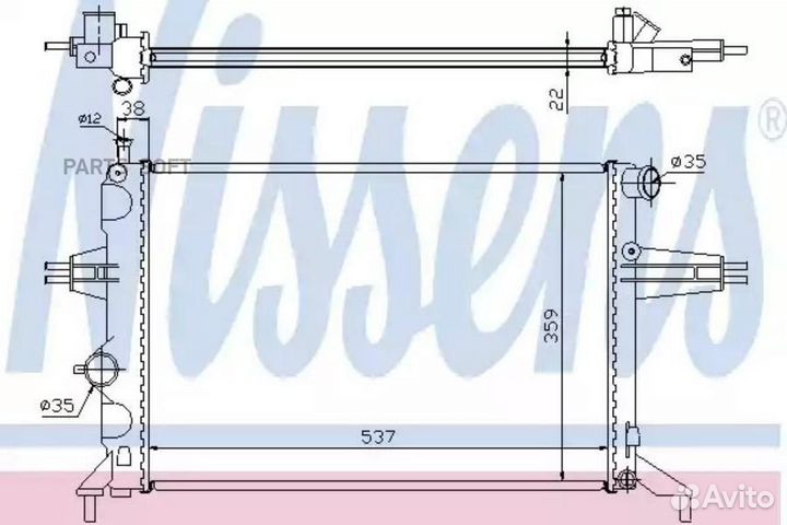 Радиатор охлаждения двс opel astra (1998) 1.6