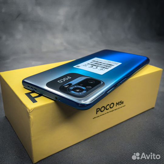 Poco M5s, 128Gb, Amoled, Blue, новый