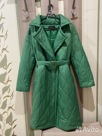 Женская куртка осенняя стёганка 50р плащ