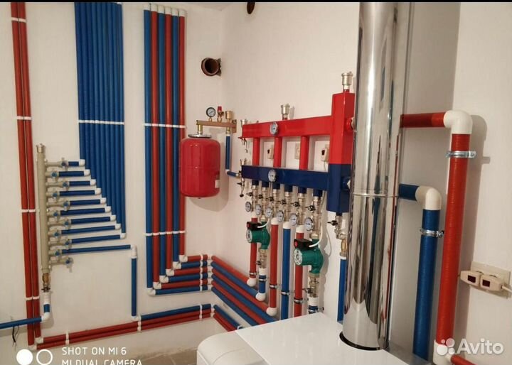 Отопление под ключ, теплые полы, канализация, вод