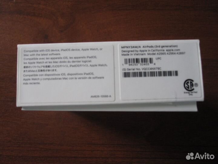 Наушники беспроводные Apple Air Poids3d generation