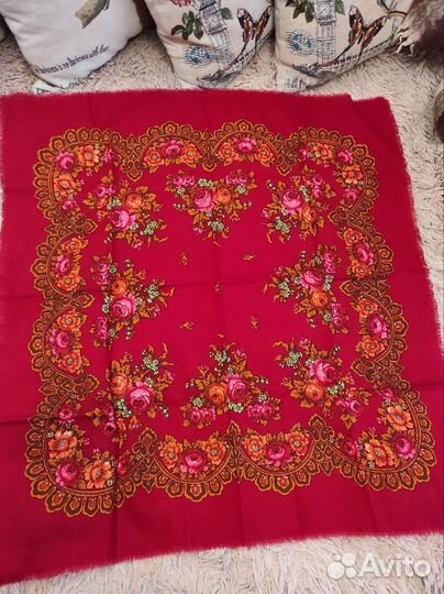 Павловопосадский шерстяной платок СССР, винтажные