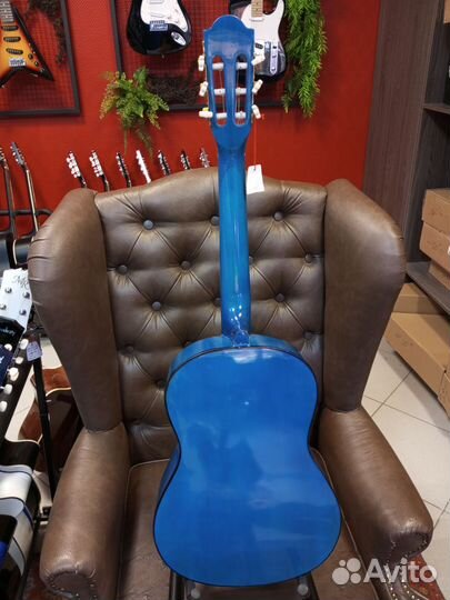 Классическая гитара для ребенка синяя Фабио