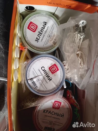 Свечи ручной работы, молды, воск, расходники