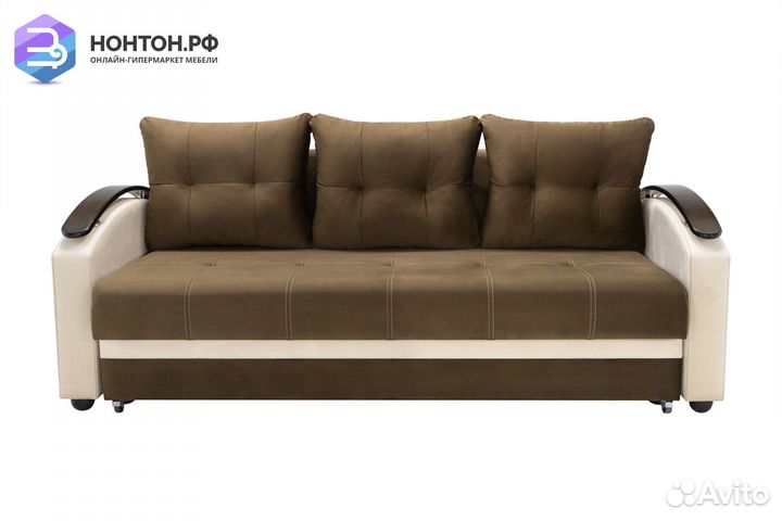 Диван еврокнижка София коричневый