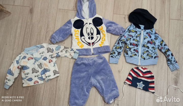 Большой пакет детских вещей 0-1год