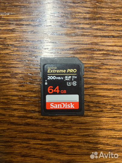Карта памяти extreme pro 64G 200mbs
