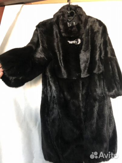 Шуба норковая 42-44 черная