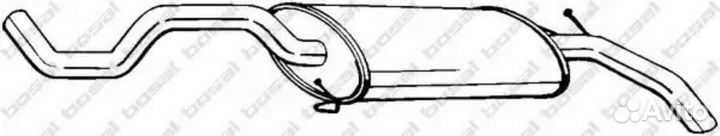 Глушитель задний 281377