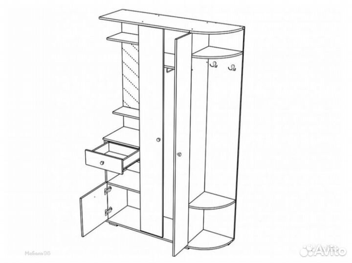 Прихожая Виза Дуб Венге-Сосна Лоредо