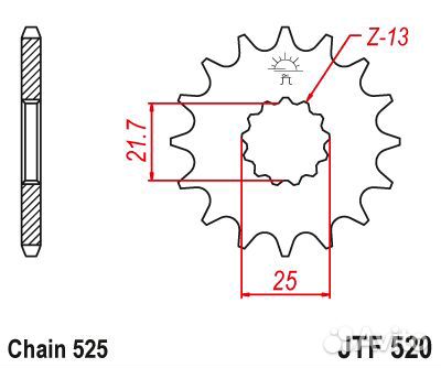 Звезда передняя JTF520.15RB