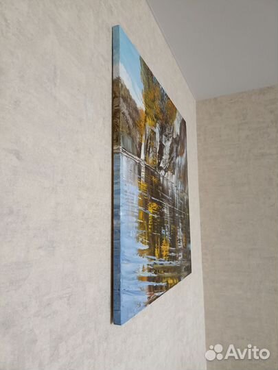 Картина маслом на холсте 80-80 природа пейзаж