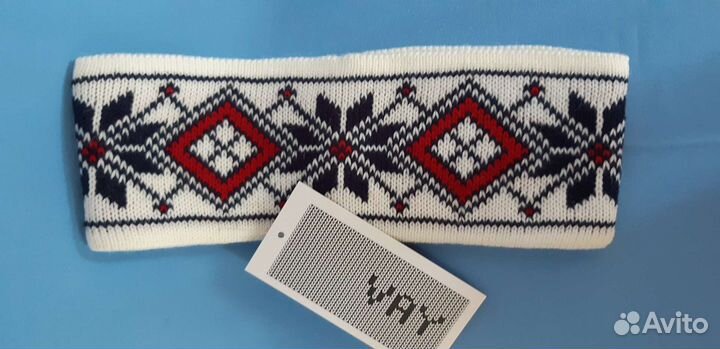 Повязка на голову вязаная newvay