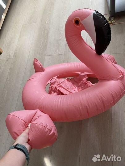 Надувной круг детский фламинго