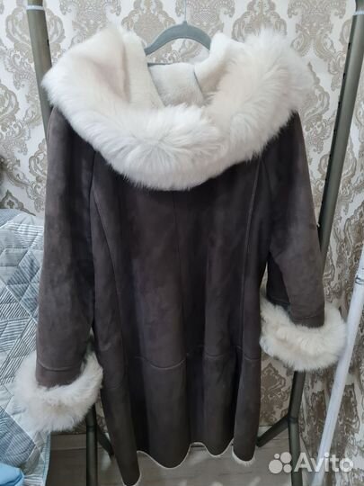 Дублёнка женская натуральная меринос 52