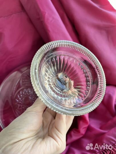 Ваза для фруктов, стекло, старинная