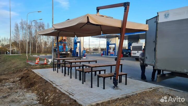 Зонт для пляжа. Центральный зонт. Зонт уличный