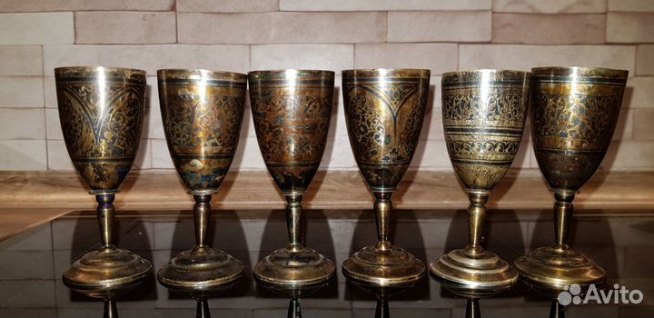 Набор рюмок серебро 875 проба