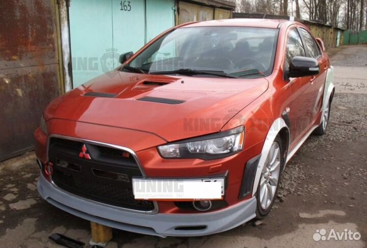 Накладка на передний бампер Zodiak для Лансер 10 2